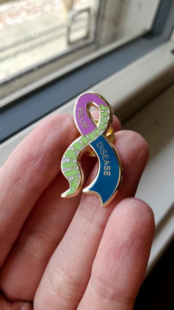 Filum Disease Awareness Pin