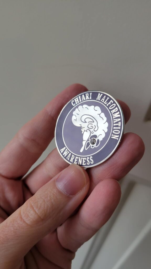 Chiari Brain Malformation Awareness Pin